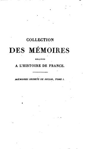 Cover for Mémoires ...