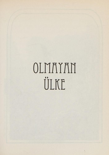 Cover for Olmayan ülke