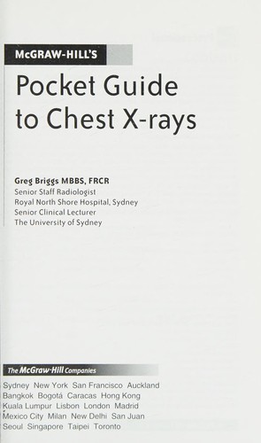 Cover for McGraw-Hill's pocket guide to chest X-rays