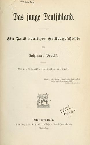 Cover for junge Deutschland