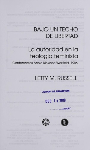 Cover for Bajo un techo libertad