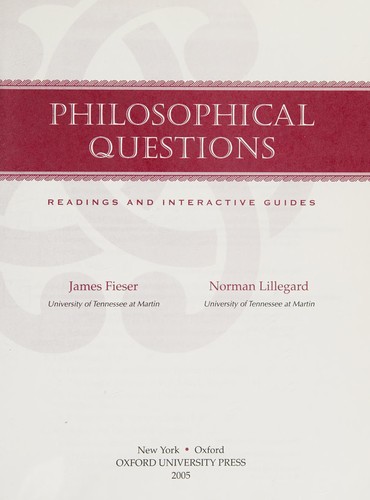 Cover for Philosophical questions