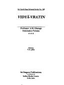 Cover for Vidyā-vratin Professor A.M. Ghatage felicitation volume