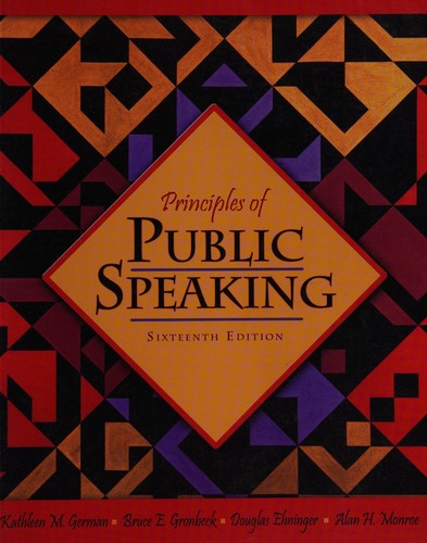 Cover for Principles of public speaking