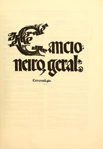 Cover for Cancioneiro geral
