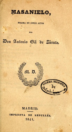 Cover for Masanielo