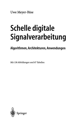 Cover for Schelle digitale Signalverarbeitung
