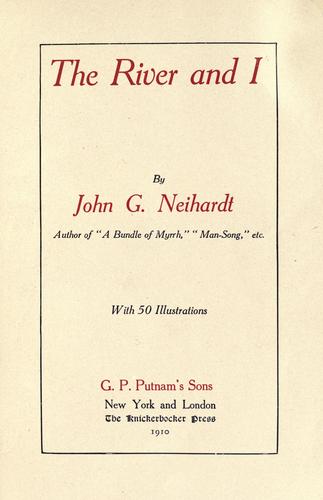 Cover for The river and I