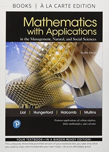 Cover for Mathematics with Applications, Books a la Carte, and MyLab Math with Pearson eText -- 24-Month Access Card Package