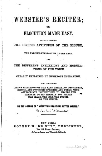 Cover for Webster's reciter