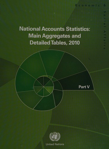 Cover for National Accounts Statistics
