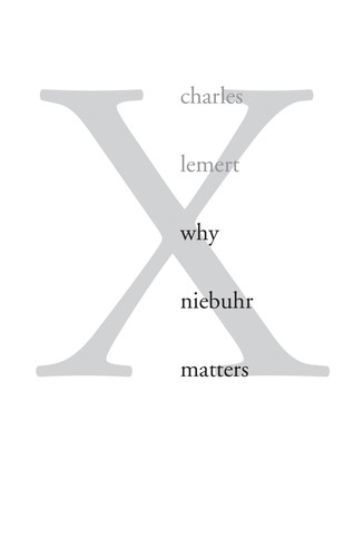 Cover for Why Niebuhr matters