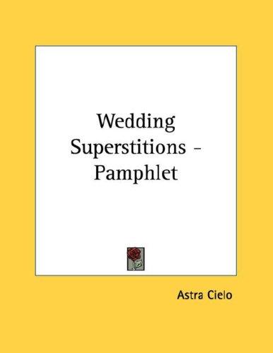 Cover for Wedding Superstitions - Pamphlet