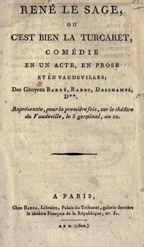 Cover for René le Sage