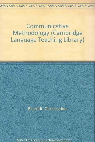 Cover for Communicative methodology in language teaching