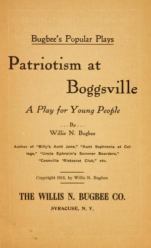 Cover for Patriotism at Boggsville ...