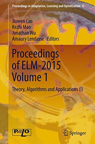Cover for Proceedings of ELM-2015 Volume 1