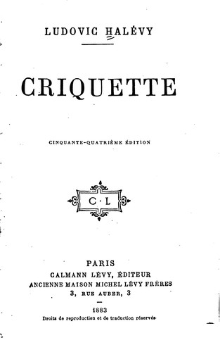 Cover for Criquette
