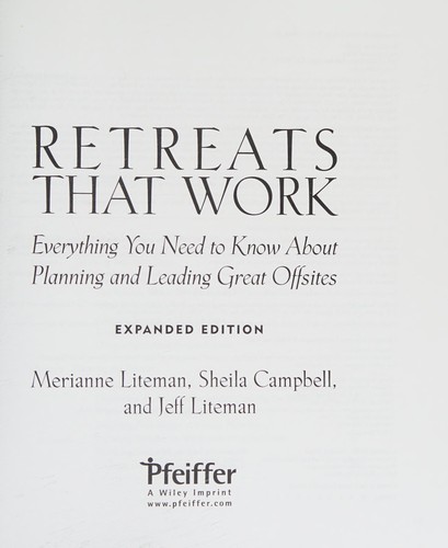 Cover for Retreats that work