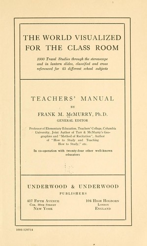 Cover for The world visualized for the classroom