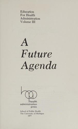 Cover for Report of the Commission on Education for Health Administration