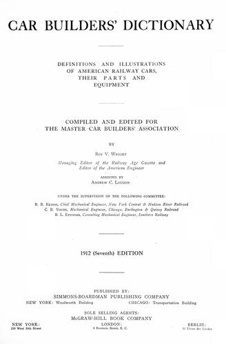 Cover for Car builders' dictionary
