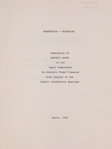 Cover for Generation - technical