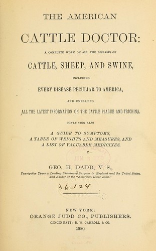 Cover for The American cattle doctor
