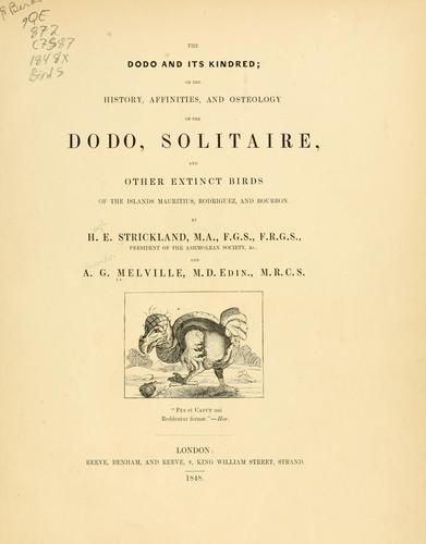Cover for The dodo and its kindred