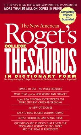 Cover for New American Roget's College Thesaurus in Dictionary Form (Revised & Updated) (Signet Reference)