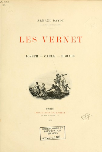 Cover for Les Vernet, Joseph, Carle, Horace
