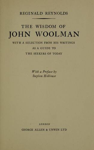 Cover for The wisdom of John Woolman