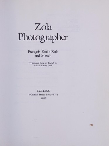 Cover for Zola photographer