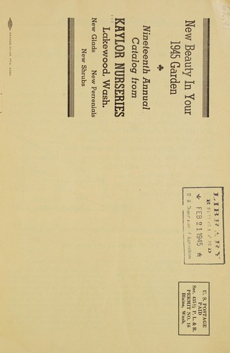 Cover for New beauty in your 1945 garden