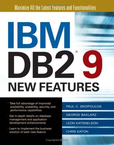 Cover for IBM DB2 9 New Features