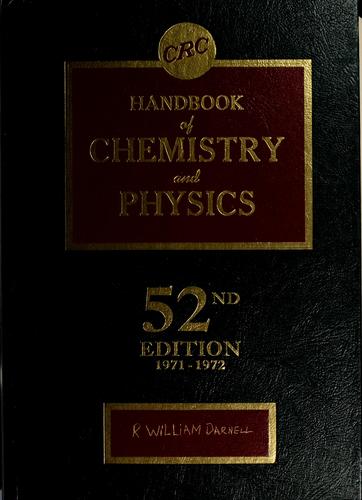 Cover for CRC handbook of chemistry and physics. 52th ed. (1971-1972)
