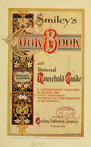 Cover for Smiley's cook book and universal household guide