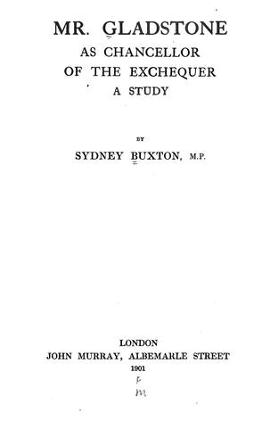 Cover for Mr. Gladstone as chancellor of the exchequer