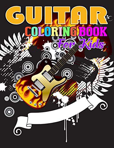 Cover for Guitar Coloring Book for Kids