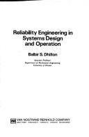 Cover for Reliability engineering in systems design and operation