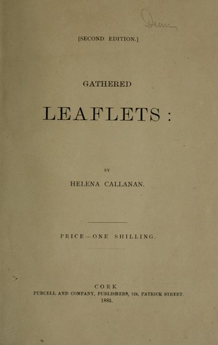 Cover for Gathered leaflets.
