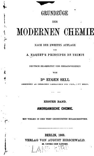 Cover for Grundzüge der modernen Chemie v. 2, 1870