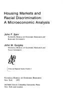 Cover for Housing markets and racial discrimination