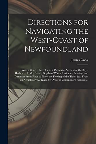 Cover for Directions for Navigating the West-coast of Newfoundland [microform]