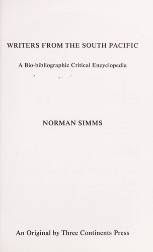 Cover for Writers from the South Pacific