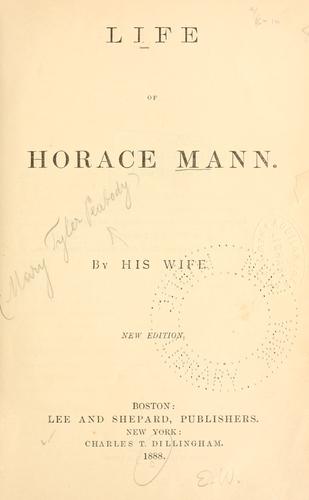 Cover for Life of Horace Mann