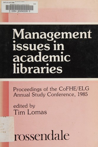 Cover for Management issues in academic libraries