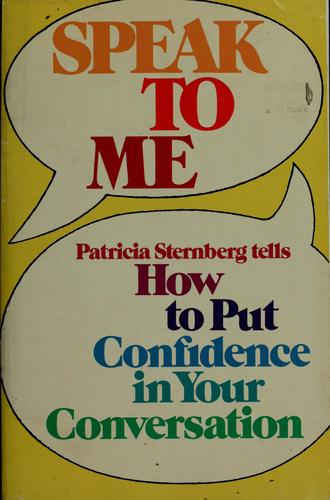 Cover for Speak to me