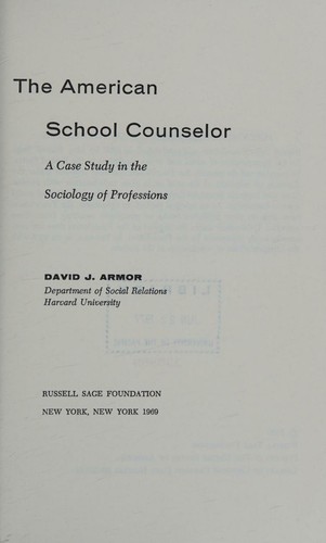 Cover for The American school counselor