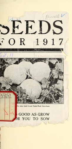 Cover for Seeds for 1917